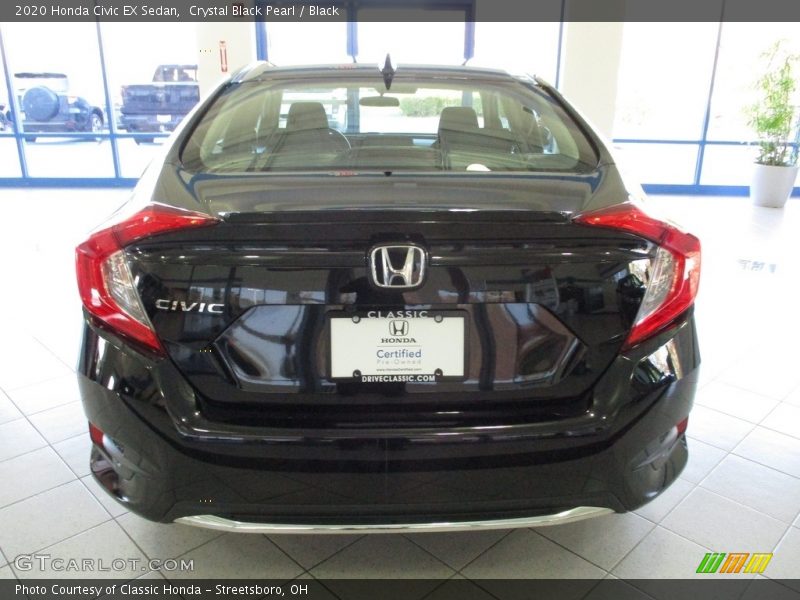 Crystal Black Pearl / Black 2020 Honda Civic EX Sedan