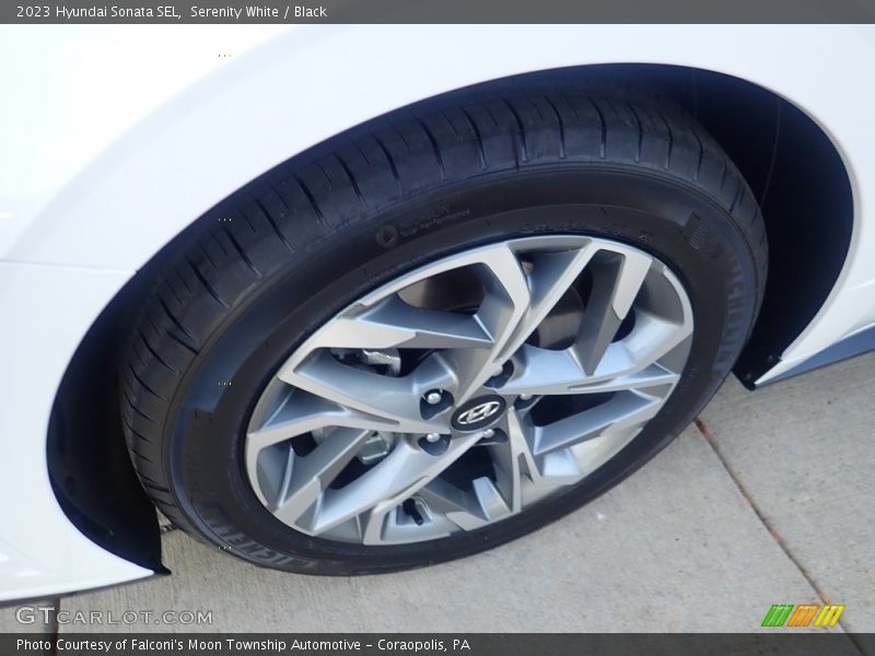 Serenity White / Black 2023 Hyundai Sonata SEL