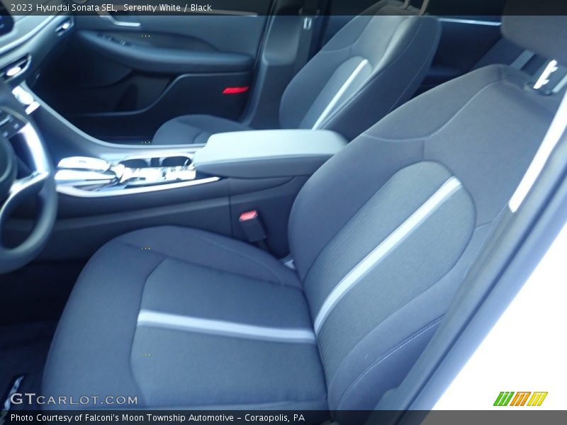 Serenity White / Black 2023 Hyundai Sonata SEL