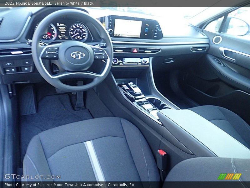 Serenity White / Black 2023 Hyundai Sonata SEL