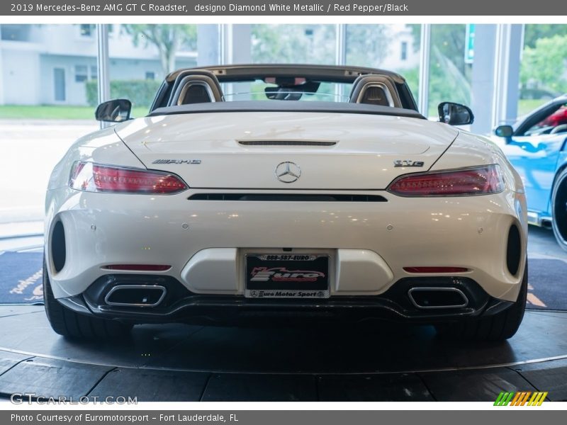 designo Diamond White Metallic / Red Pepper/Black 2019 Mercedes-Benz AMG GT C Roadster