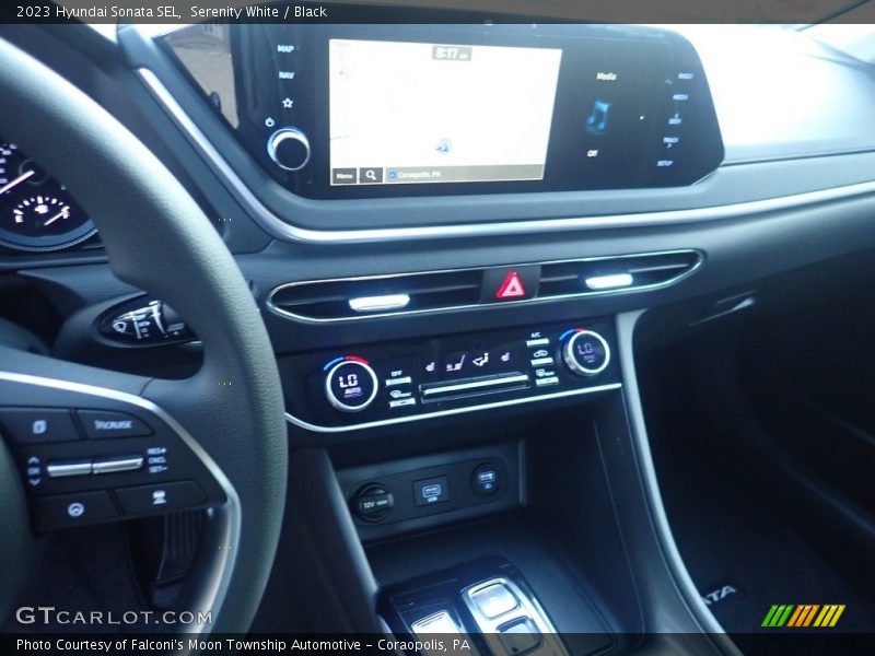 Serenity White / Black 2023 Hyundai Sonata SEL
