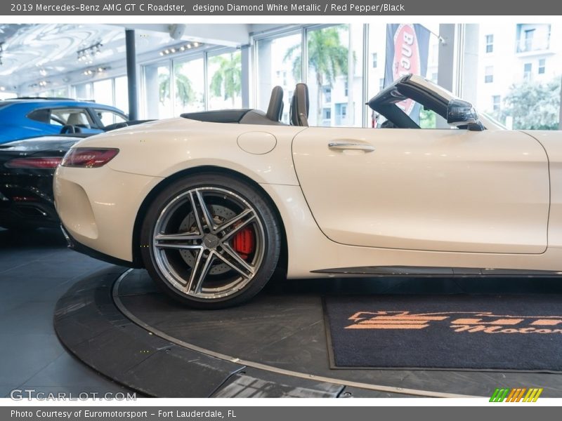 designo Diamond White Metallic / Red Pepper/Black 2019 Mercedes-Benz AMG GT C Roadster