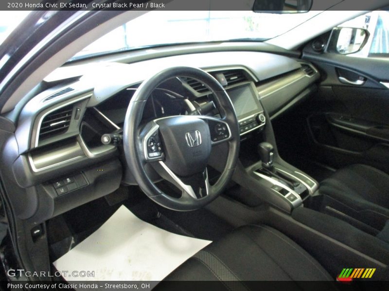 Crystal Black Pearl / Black 2020 Honda Civic EX Sedan