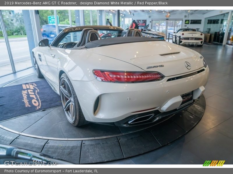 designo Diamond White Metallic / Red Pepper/Black 2019 Mercedes-Benz AMG GT C Roadster