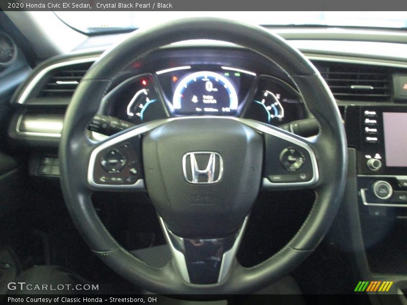 Crystal Black Pearl / Black 2020 Honda Civic EX Sedan