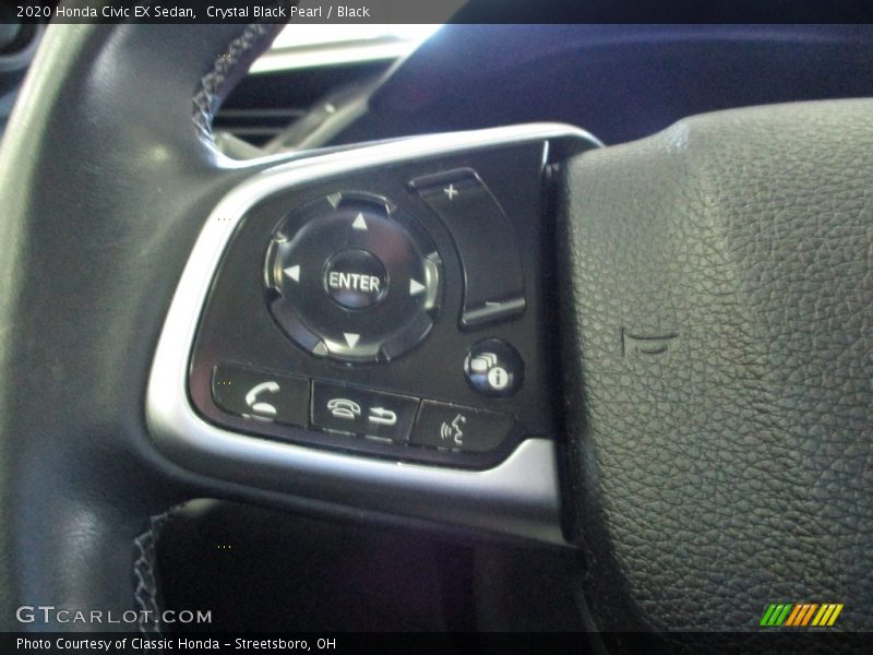 Crystal Black Pearl / Black 2020 Honda Civic EX Sedan