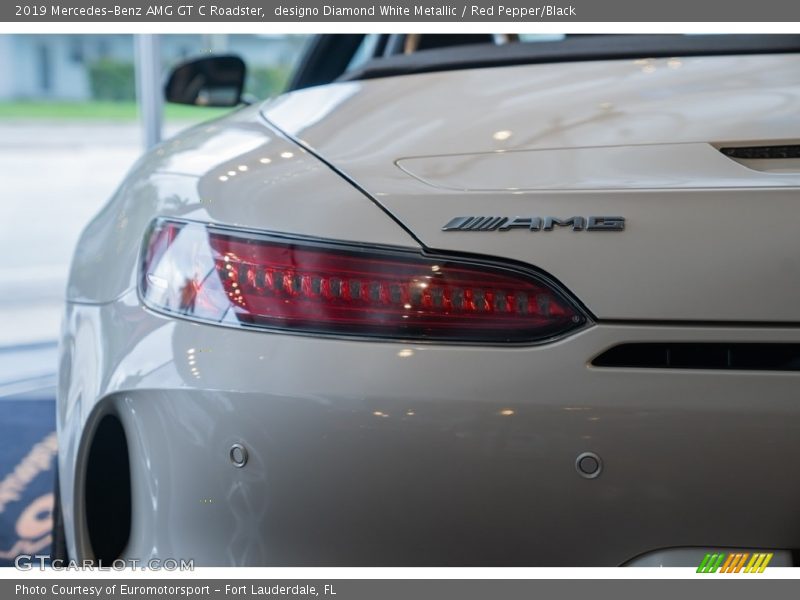 designo Diamond White Metallic / Red Pepper/Black 2019 Mercedes-Benz AMG GT C Roadster