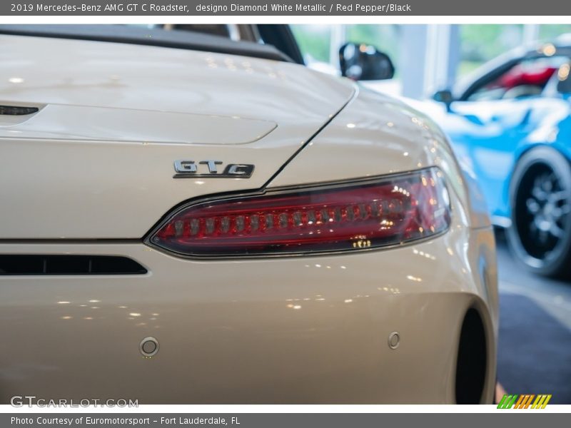 designo Diamond White Metallic / Red Pepper/Black 2019 Mercedes-Benz AMG GT C Roadster