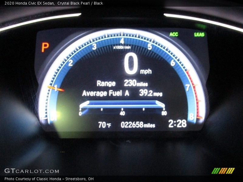 Crystal Black Pearl / Black 2020 Honda Civic EX Sedan