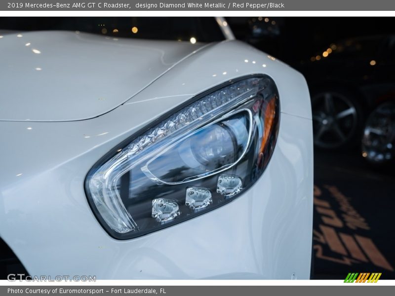 designo Diamond White Metallic / Red Pepper/Black 2019 Mercedes-Benz AMG GT C Roadster