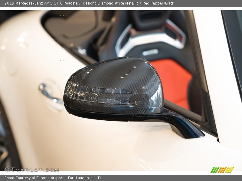 designo Diamond White Metallic / Red Pepper/Black 2019 Mercedes-Benz AMG GT C Roadster