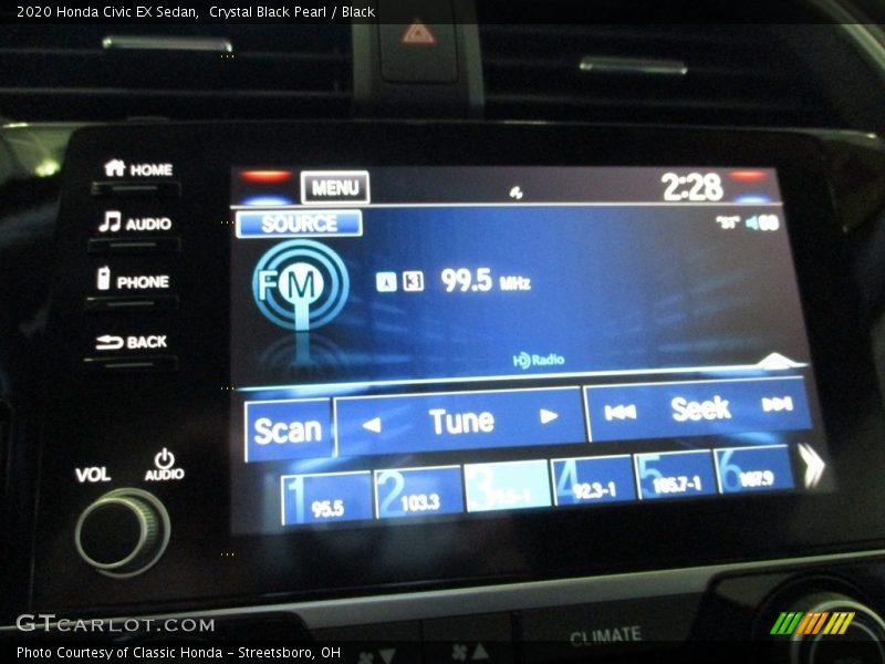 Crystal Black Pearl / Black 2020 Honda Civic EX Sedan