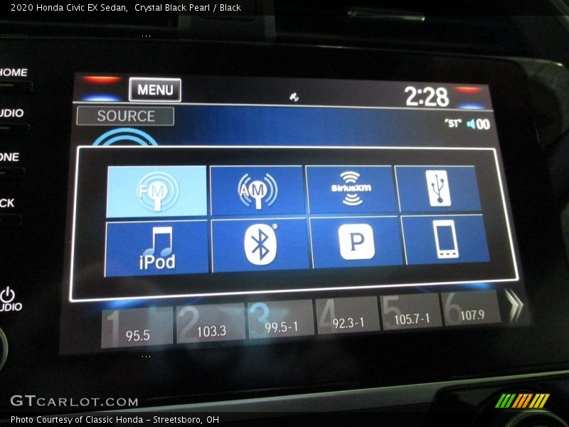 Crystal Black Pearl / Black 2020 Honda Civic EX Sedan