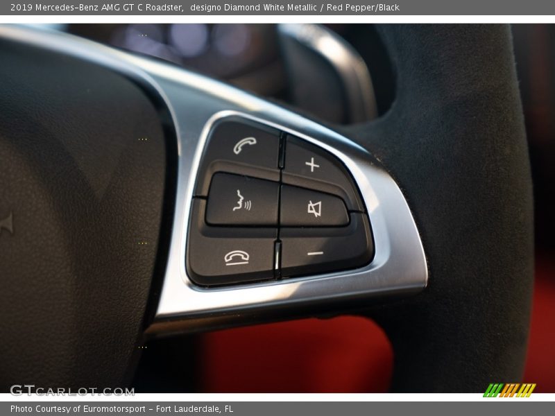designo Diamond White Metallic / Red Pepper/Black 2019 Mercedes-Benz AMG GT C Roadster