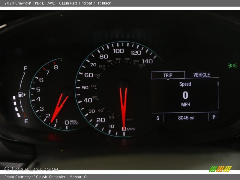 Cajun Red Tintcoat / Jet Black 2020 Chevrolet Trax LT AWD