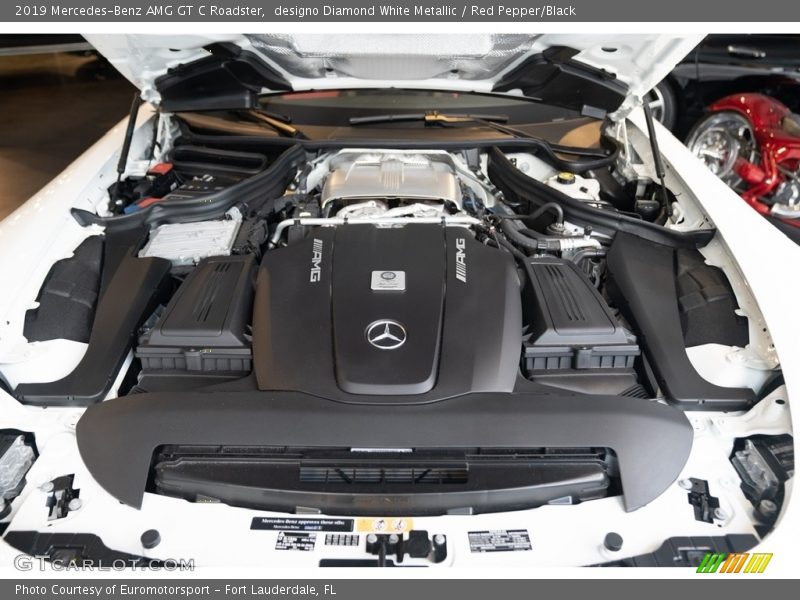 designo Diamond White Metallic / Red Pepper/Black 2019 Mercedes-Benz AMG GT C Roadster