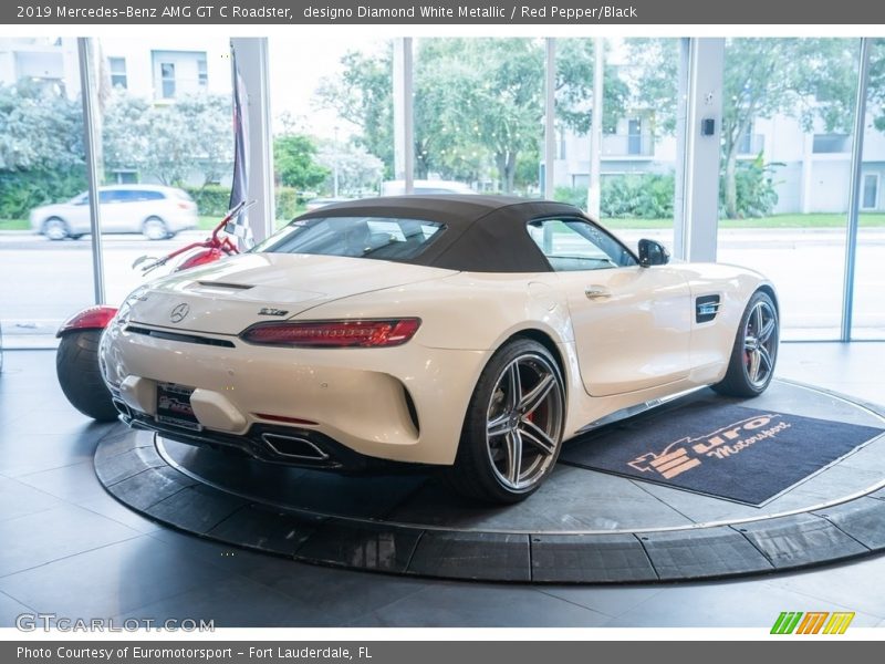 designo Diamond White Metallic / Red Pepper/Black 2019 Mercedes-Benz AMG GT C Roadster