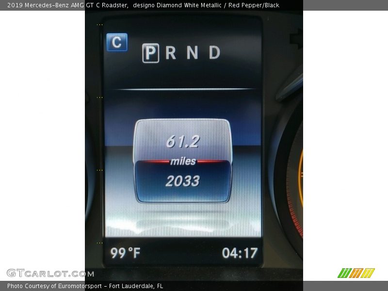 designo Diamond White Metallic / Red Pepper/Black 2019 Mercedes-Benz AMG GT C Roadster