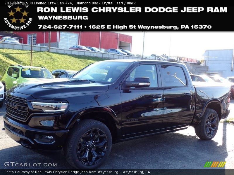 Diamond Black Crystal Pearl / Black 2022 Ram 1500 Limited Crew Cab 4x4