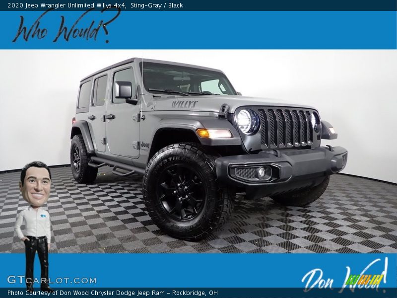 Sting-Gray / Black 2020 Jeep Wrangler Unlimited Willys 4x4