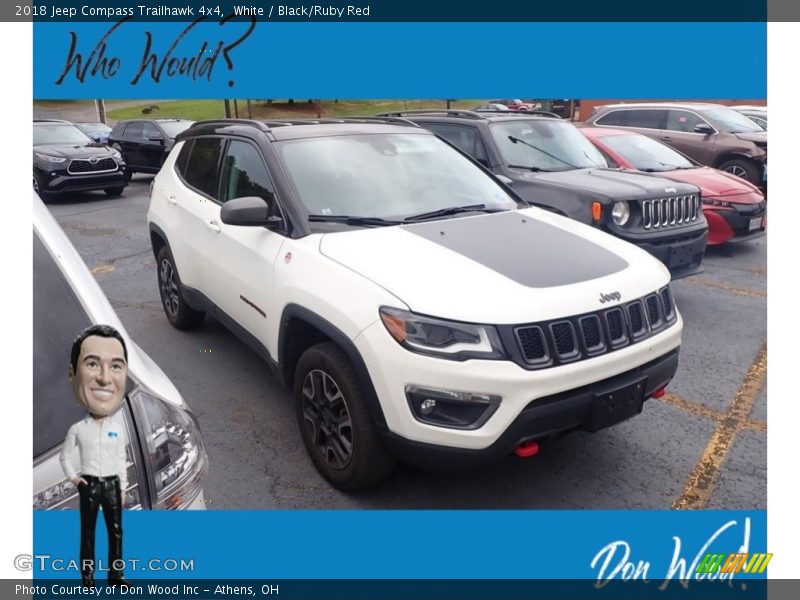 White / Black/Ruby Red 2018 Jeep Compass Trailhawk 4x4