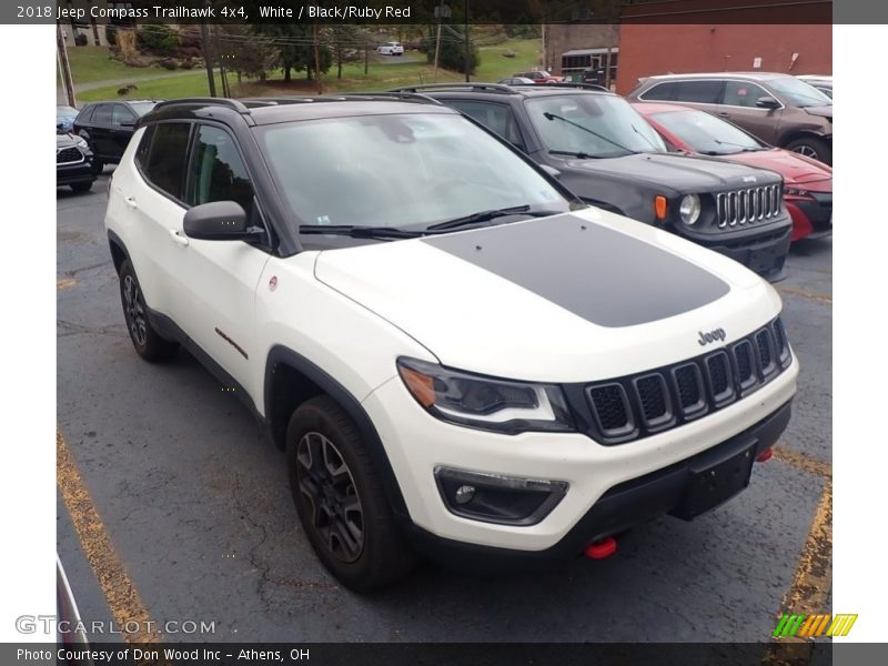 White / Black/Ruby Red 2018 Jeep Compass Trailhawk 4x4
