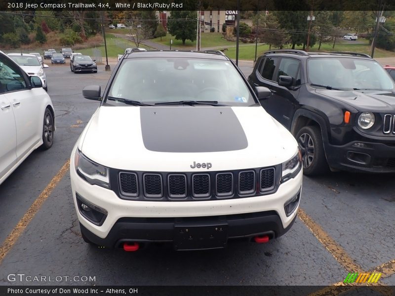 White / Black/Ruby Red 2018 Jeep Compass Trailhawk 4x4