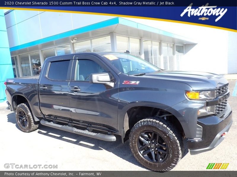 Shadow Gray Metallic / Jet Black 2020 Chevrolet Silverado 1500 Custom Trail Boss Crew Cab 4x4