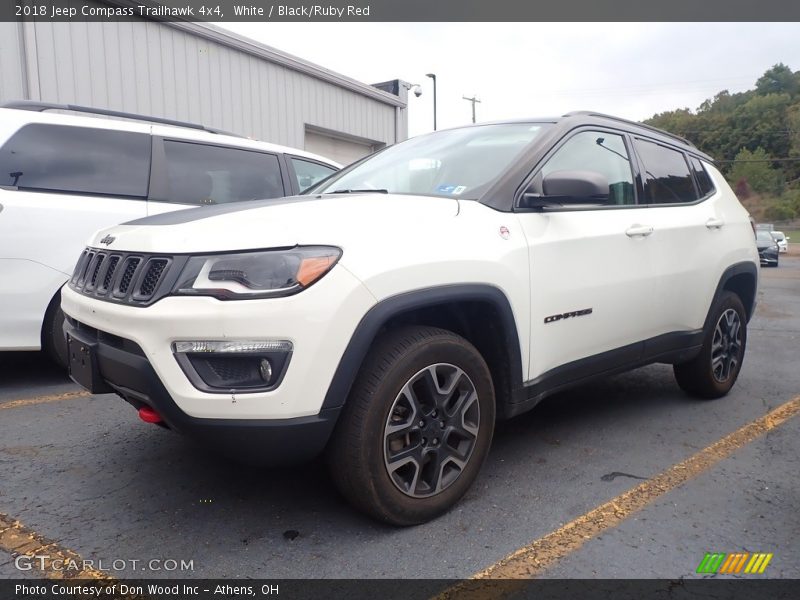 White / Black/Ruby Red 2018 Jeep Compass Trailhawk 4x4