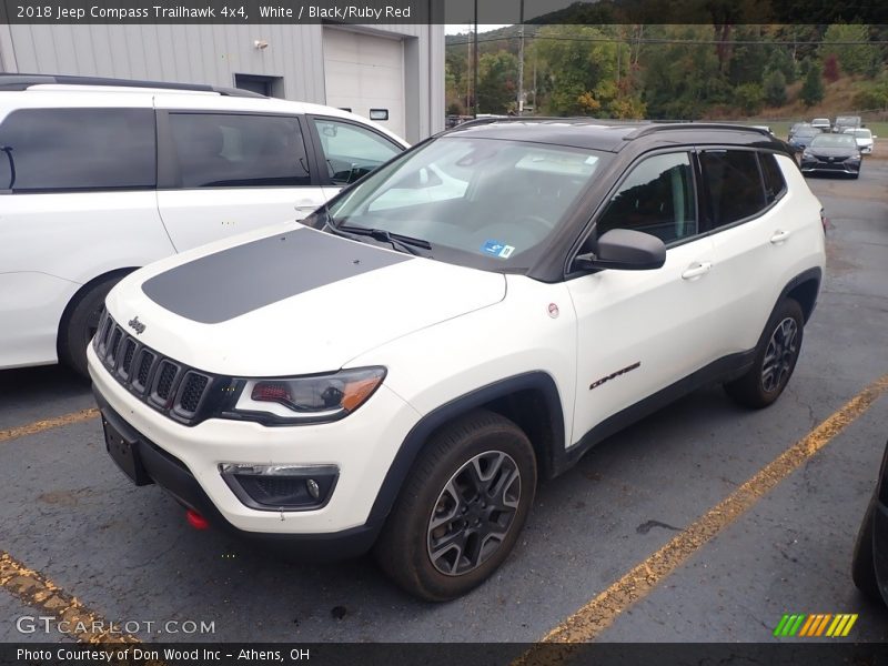 White / Black/Ruby Red 2018 Jeep Compass Trailhawk 4x4