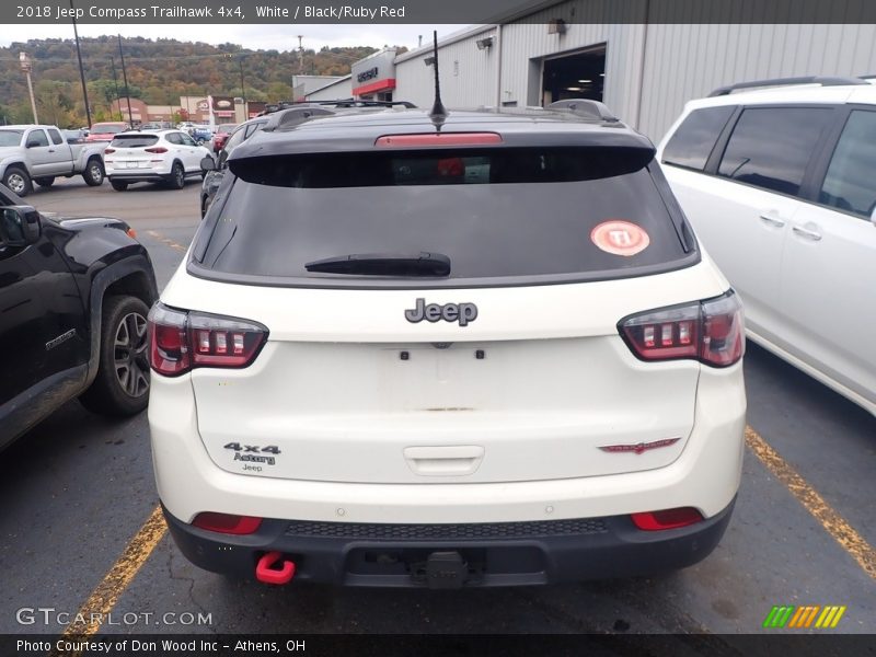 White / Black/Ruby Red 2018 Jeep Compass Trailhawk 4x4