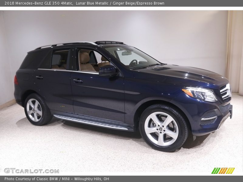 Lunar Blue Metallic / Ginger Beige/Espresso Brown 2018 Mercedes-Benz GLE 350 4Matic