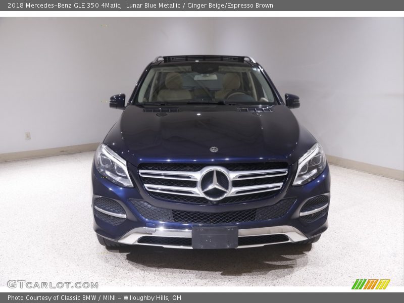 Lunar Blue Metallic / Ginger Beige/Espresso Brown 2018 Mercedes-Benz GLE 350 4Matic