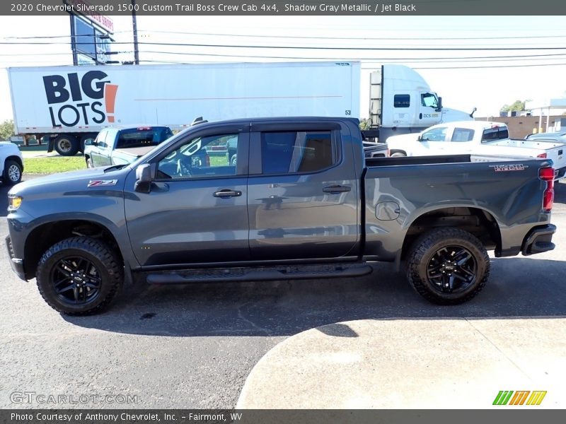 Shadow Gray Metallic / Jet Black 2020 Chevrolet Silverado 1500 Custom Trail Boss Crew Cab 4x4