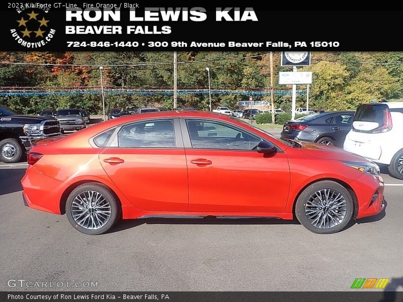 Fire Orange / Black 2023 Kia Forte GT-Line