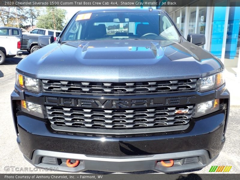 Shadow Gray Metallic / Jet Black 2020 Chevrolet Silverado 1500 Custom Trail Boss Crew Cab 4x4