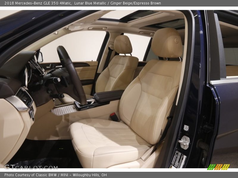 Lunar Blue Metallic / Ginger Beige/Espresso Brown 2018 Mercedes-Benz GLE 350 4Matic