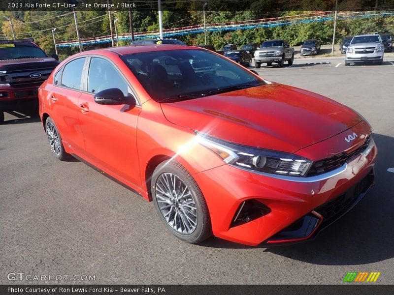 Fire Orange / Black 2023 Kia Forte GT-Line