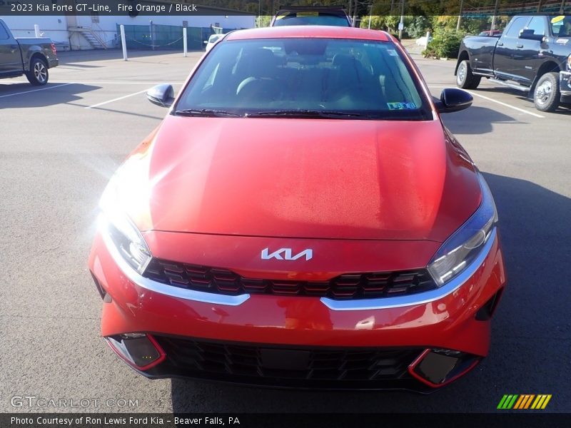 Fire Orange / Black 2023 Kia Forte GT-Line