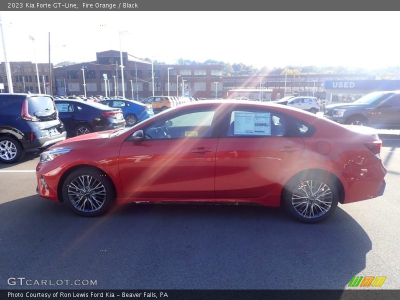Fire Orange / Black 2023 Kia Forte GT-Line