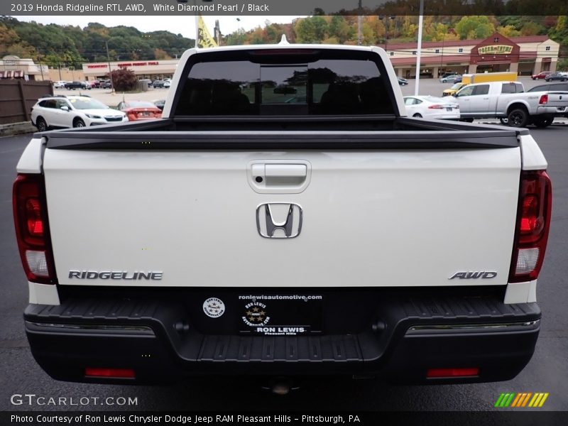 White Diamond Pearl / Black 2019 Honda Ridgeline RTL AWD