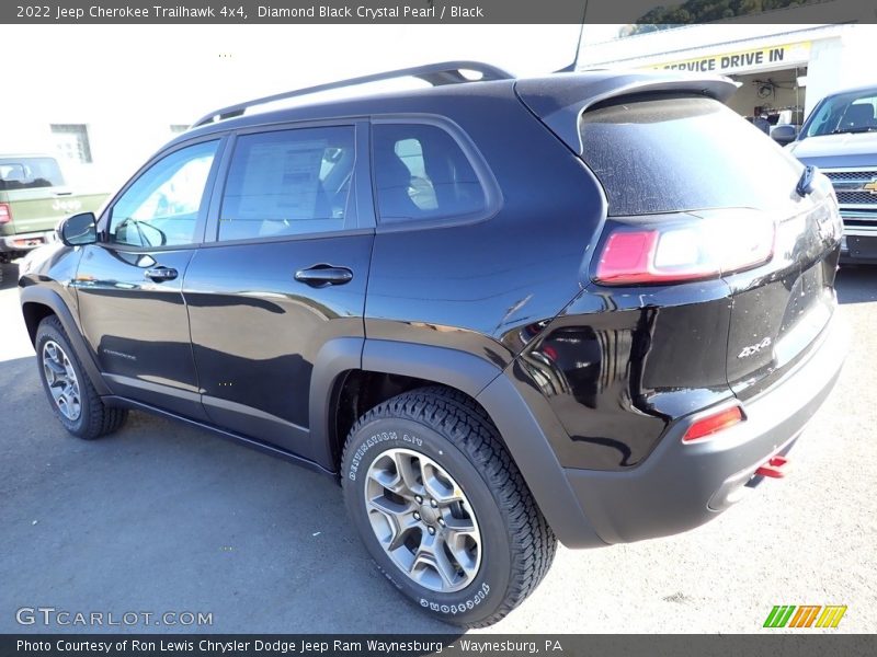 Diamond Black Crystal Pearl / Black 2022 Jeep Cherokee Trailhawk 4x4