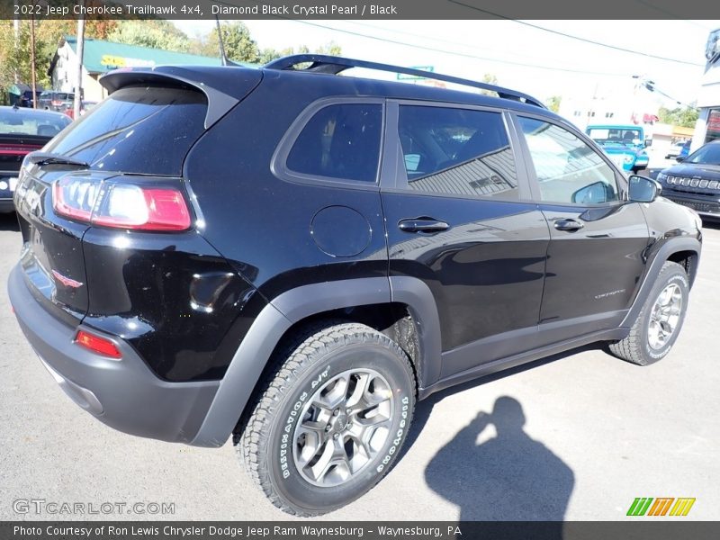 Diamond Black Crystal Pearl / Black 2022 Jeep Cherokee Trailhawk 4x4