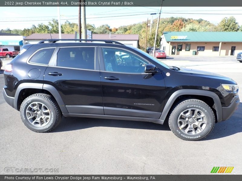 Diamond Black Crystal Pearl / Black 2022 Jeep Cherokee Trailhawk 4x4