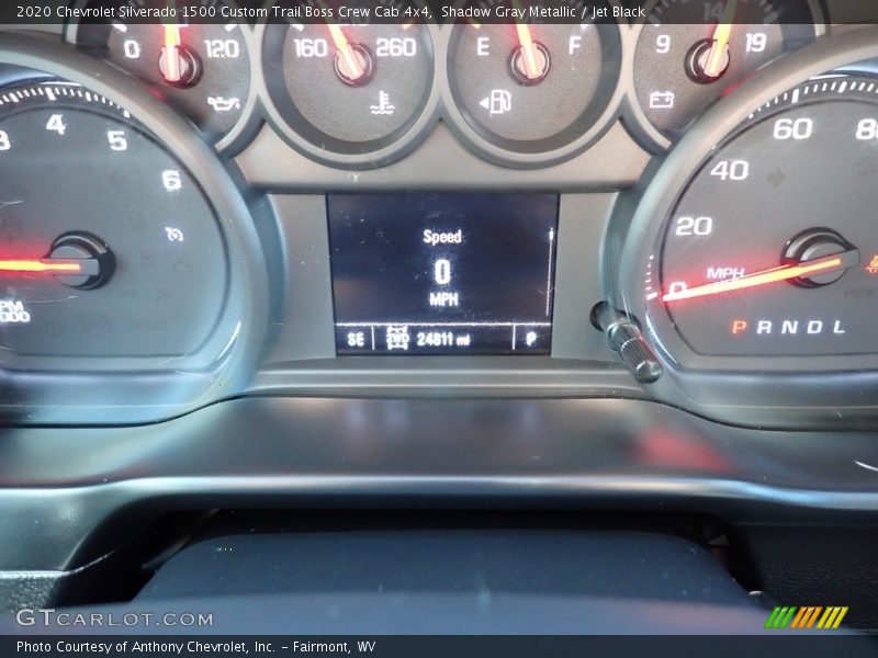 Shadow Gray Metallic / Jet Black 2020 Chevrolet Silverado 1500 Custom Trail Boss Crew Cab 4x4