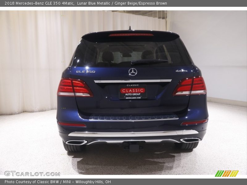 Lunar Blue Metallic / Ginger Beige/Espresso Brown 2018 Mercedes-Benz GLE 350 4Matic