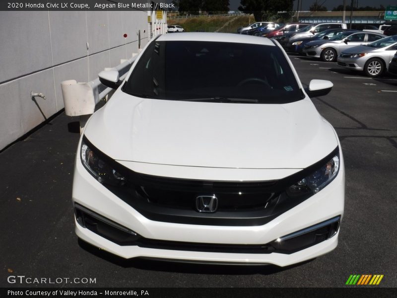 Aegean Blue Metallic / Black 2020 Honda Civic LX Coupe