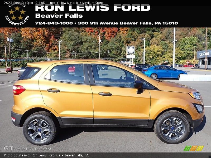 Luxe Yellow Metallic / Medium Stone 2022 Ford EcoSport S 4WD