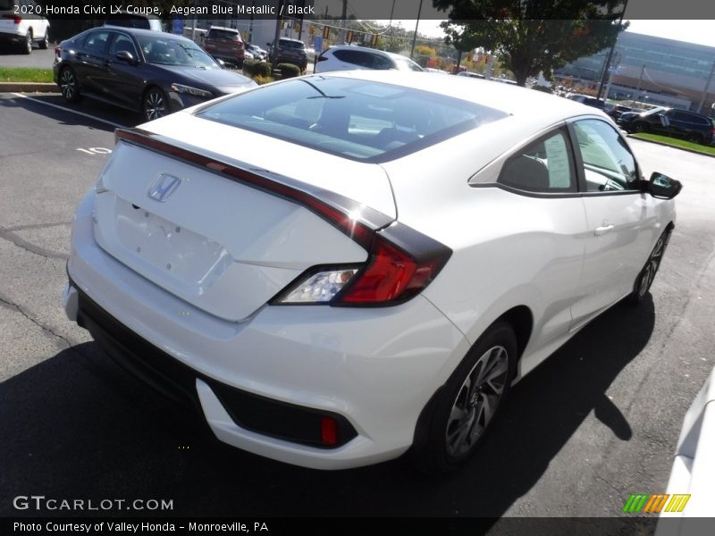 Aegean Blue Metallic / Black 2020 Honda Civic LX Coupe